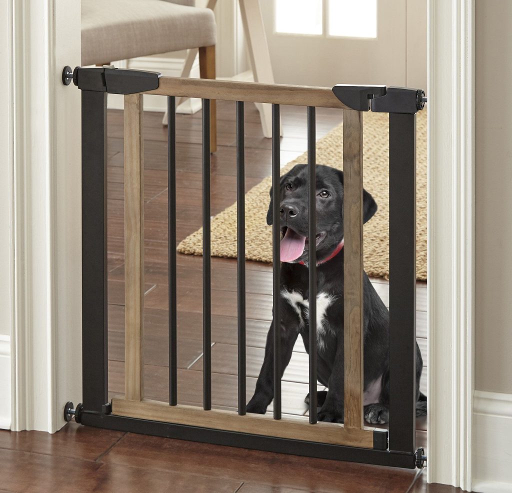 Pressure Mounted Pet Gate With Door