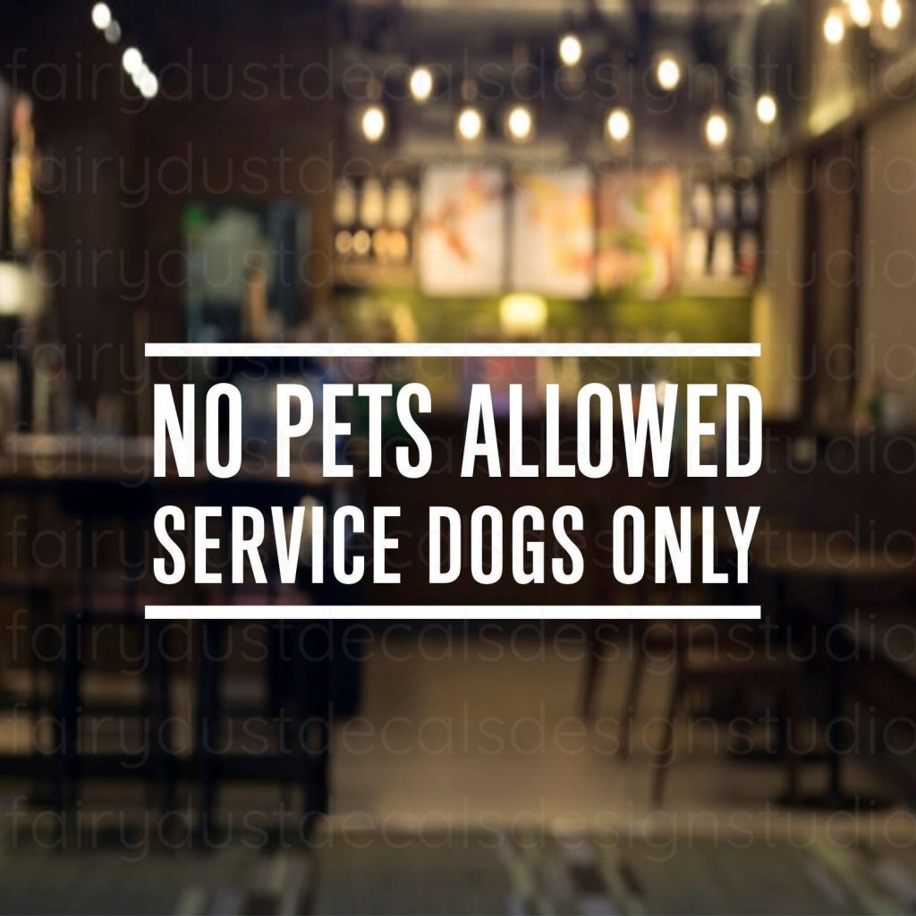 No Pets Allowed Signage