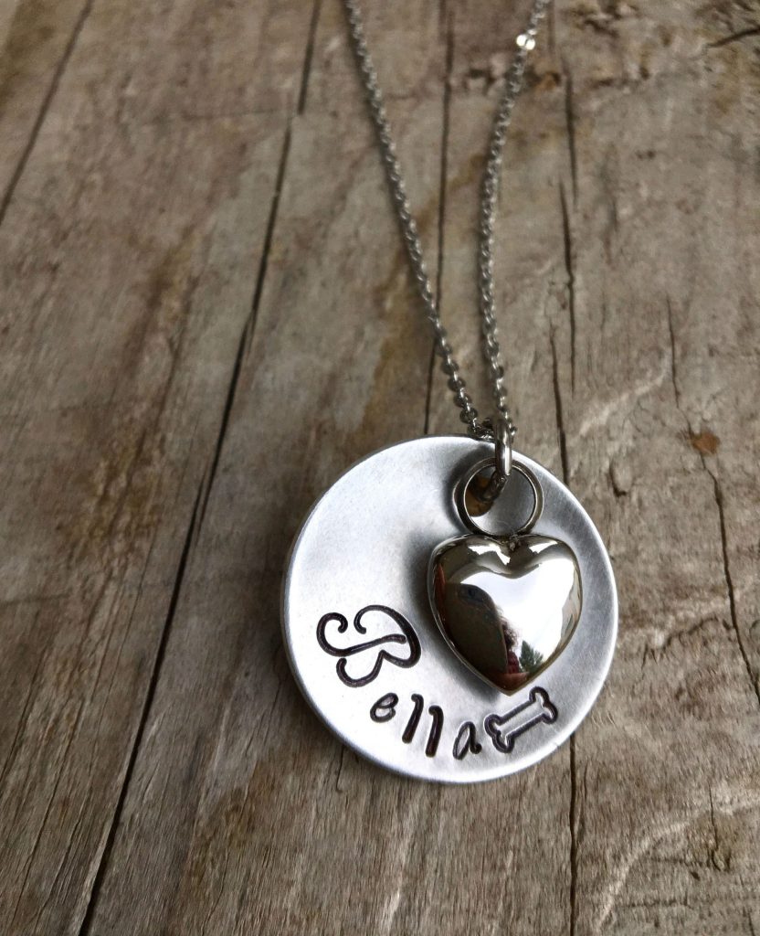 Pet Ashes Necklace Engraved