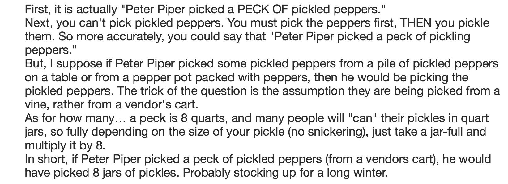 Peter Piper Picked A Pickled Pepper Lyrics post thumbnail image