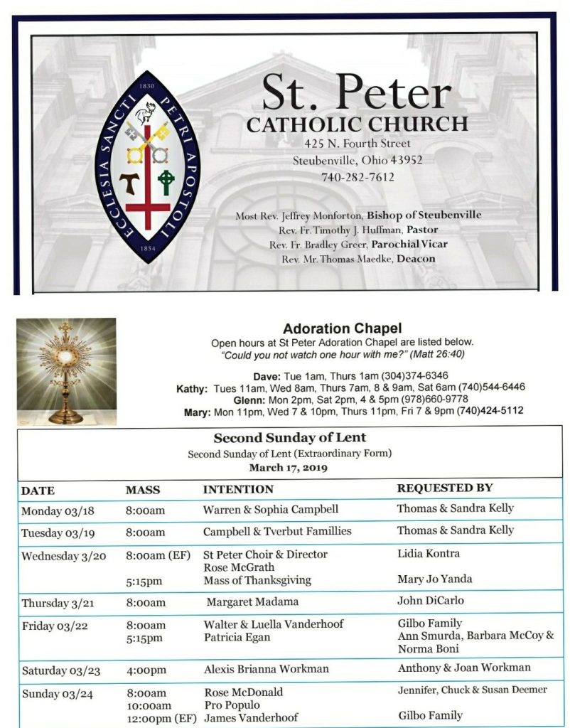 Saint Peter And Paul Church Bulletin