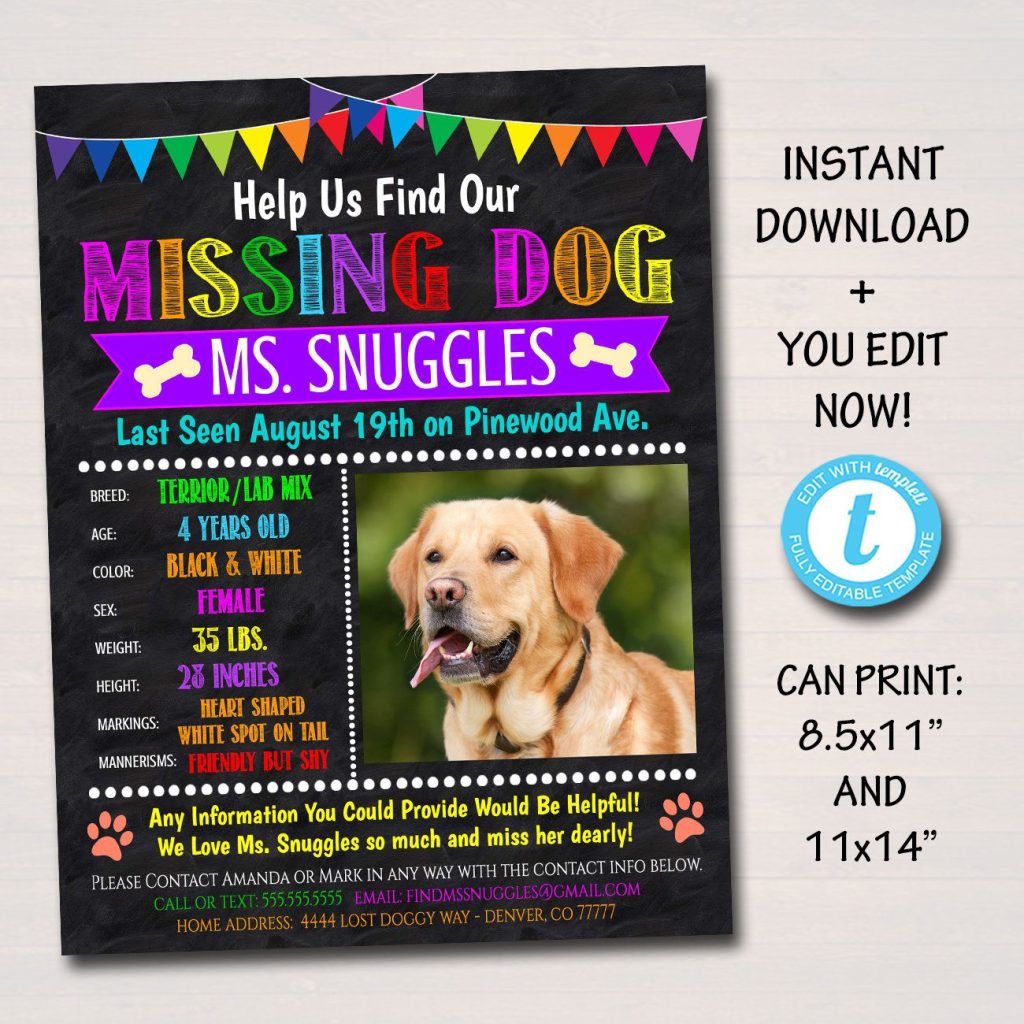 Print Lost Pet Flyers