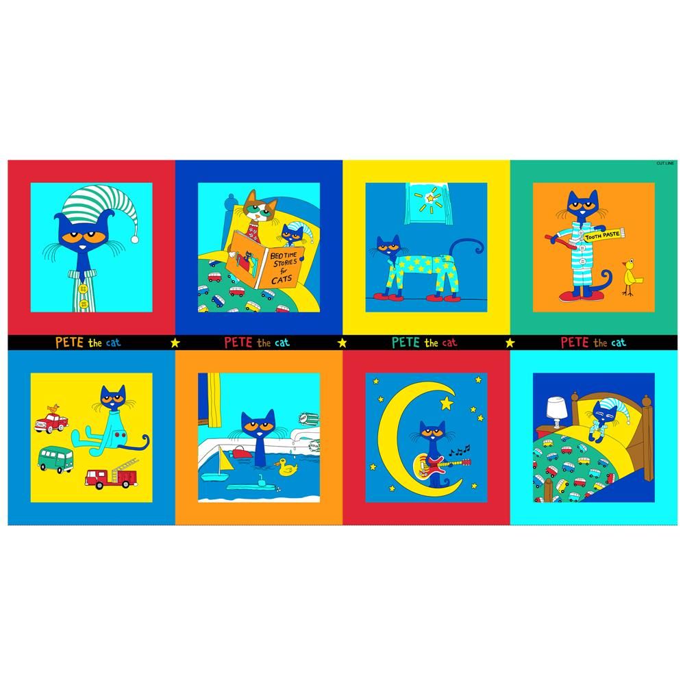 Pete The Cat Fabric Panel