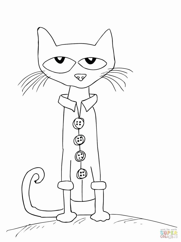 Pete The Cat Coloring Page Pdf